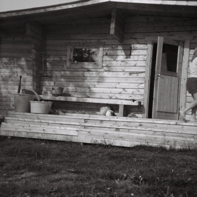 Sommerhaus im Oulujoki in Finnland. In den Sommerferien 1967. Fotograf: Erwin Thomasius.